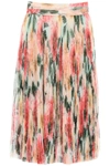 DOLCE & GABBANA CAMELLIA PRINT PLEATED MIDI SKIRT,F4BY5T IS1FM HC2AI