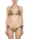 Versace Acanthus-print Low-rise Bikini Briefs In Multicolor