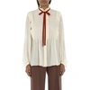 CHLOÉ PLEATED SHIRT,C21SHT09002 24U BUTTERCREAM