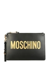 MOSCHINO POUCH WITH MAXI LOGO,84058001 2555
