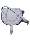 Chloé Mini Marcie Shoulder Bag In Grey Leather In Light Cloud