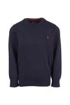 Polo Ralph Lauren Embroidered Logo Jumper In Navy