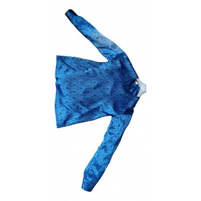 Pre-owned Dior Velvet Blouse In Blue