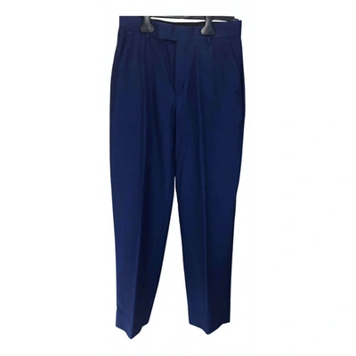 Pre-owned Calvin Klein Trousers In Blue