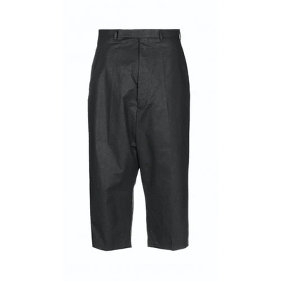 Pre-owned Rick Owens Black Cotton Trousers