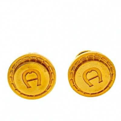 Pre-owned Aigner Gold Metal Cufflinks