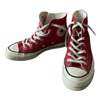 Pre-owned Converse Red Cloth Trainers
