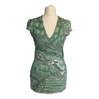 Pre-owned Just Cavalli Green Viscose Top