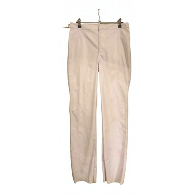 Pre-owned Maisie Wilen Straight Pants In White