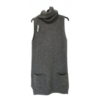 Pre-owned Polo Ralph Lauren Cashmere Mid-length Dress In Grey