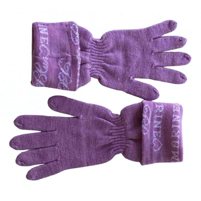 Pre-owned Blumarine Wool Gloves In Pink