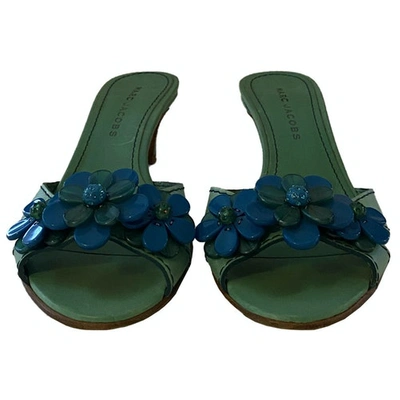 Pre-owned Marc Jacobs Leather Sandals In Green