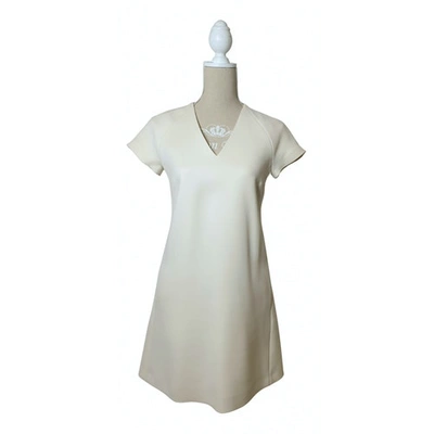 Pre-owned Celine Wool Mini Dress In White