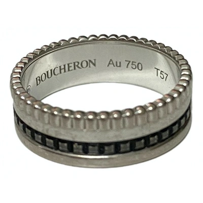 Pre-owned Boucheron Quatre Black White Gold Ring