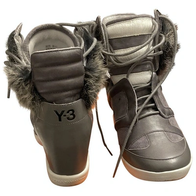 Pre-owned Y-3 Leather Heels In Black