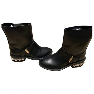 Pre-owned Nicholas Kirkwood Black Leather Ankle Boots