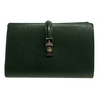 Pre-owned Vivienne Westwood Green Leather Wallet