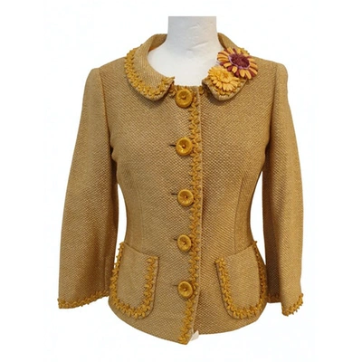 Pre-owned Moschino Cheap And Chic Gold Cotton Jacket
