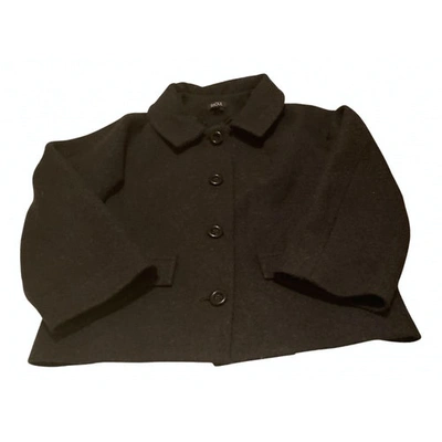 Pre-owned Raoul Wool Peacoat In Anthracite