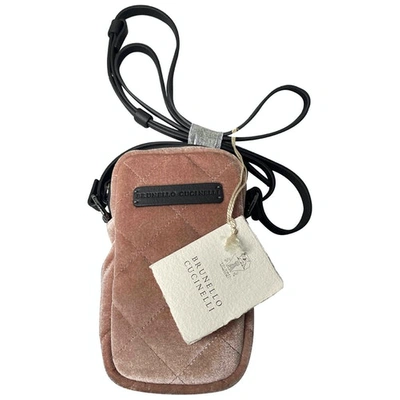 Pre-owned Brunello Cucinelli Pink Velvet Handbag