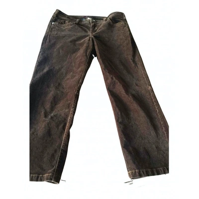 Pre-owned Guess Slim Jeans In Brown