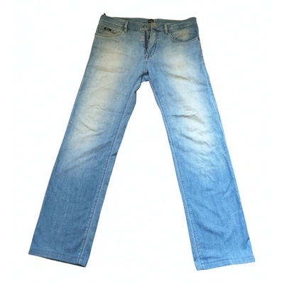 Pre-owned Hugo Boss Blue Cotton Jeans