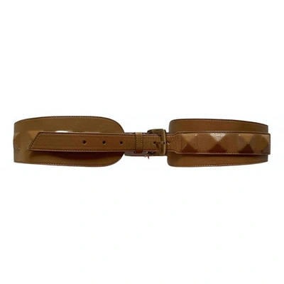 Pre-owned Patrizia Pepe Leather Belt In Beige