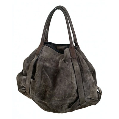 Pre-owned Brunello Cucinelli Grey Suede Handbag