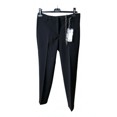 Pre-owned Ottod'ame Straight Pants In Black
