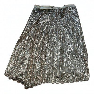 Pre-owned Blumarine Glitter Mid-length Skirt In Gold