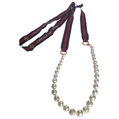 Pre-owned Gucci White Pearls Necklace