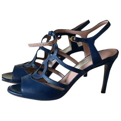 Pre-owned L'autre Chose Leather Sandals In Blue
