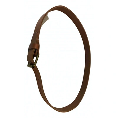 Pre-owned Selected Leather Belt In Brown
