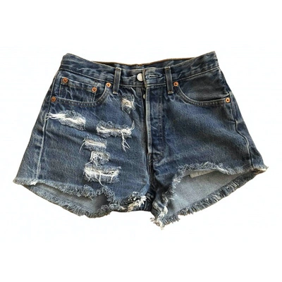 Pre-owned Levi's Blue Cotton Shorts