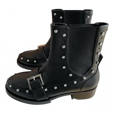Pre-owned N°21 Leather Buckled Boots In Black