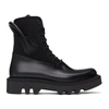 GIVENCHY BLACK NEOPRENE & RUBBER COMBAT BOOTS