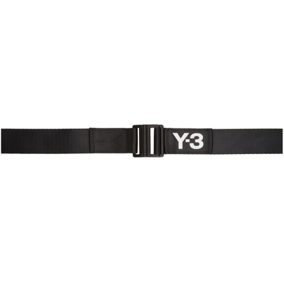 Y-3 Classic Logo Webbing Belt In Black