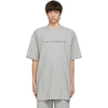 VETEMENTS GREY FRIENDLY LOGO T-SHIRT