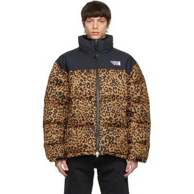 Vetements Limited Edition Leopard-print Padded Shell Jacket In Black