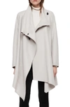 Allsaints City Monument Wool Blend Coat In Stone White