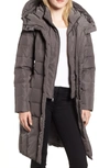 Cole Haan Signature Cole Haan Bib Insert Down & Feather Fill Coat In Carbon