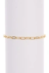 Adornia Paperclip Chain Link Bracelet In Yellow