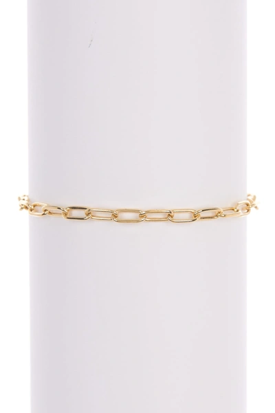 Adornia Paperclip Chain Link Bracelet In Yellow
