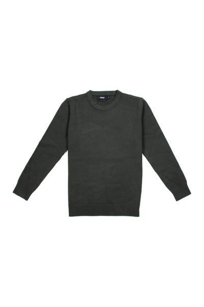 X-ray Kids' Basic Crew Neck Sweater In Olive