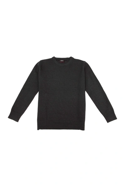 X-ray Kids' Basic Crew Neck Sweater In Heather Charcoal