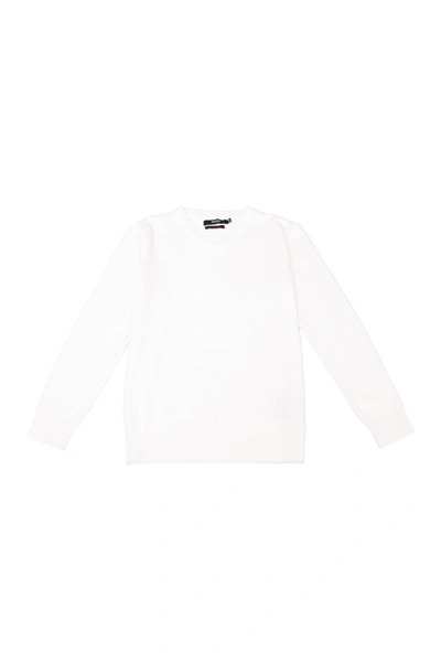 X-ray Kids' Basic V-neck Sweater In Off White