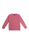 X-ray Kids' Basic V-neck Sweater In Dusty Mauve
