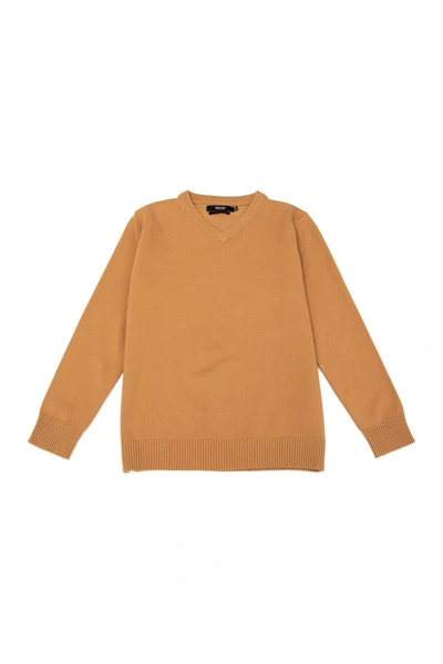 X-ray Kids' Basic V-neck Sweater In Copper
