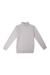 X-ray Kids' Basic Turtleneck Sweater In Light Heather Grey