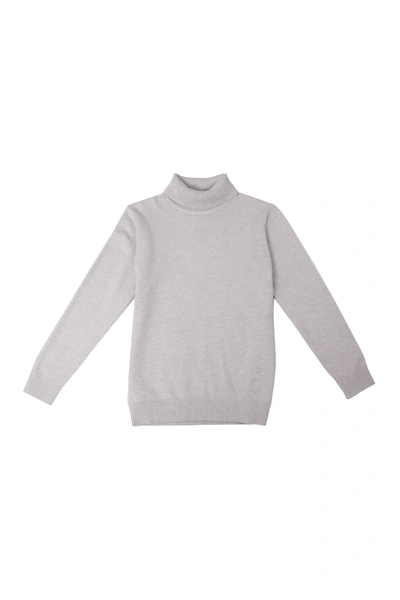 X-ray Kids' Basic Turtleneck Sweater In Light Heather Grey